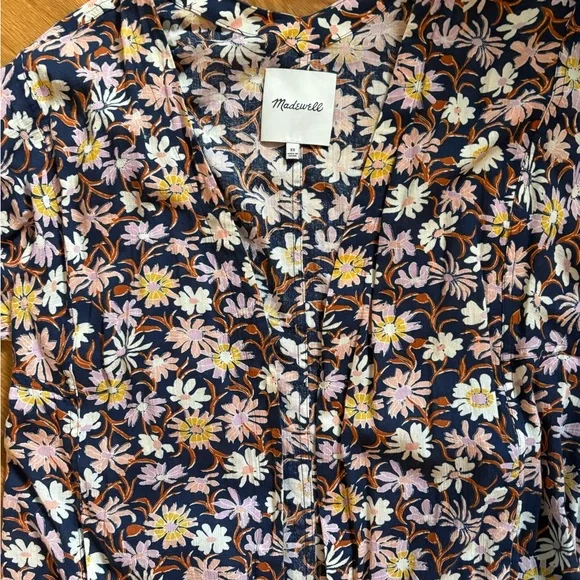 Madewell Navy Floral Duster Kimono - Picture 2 of 3